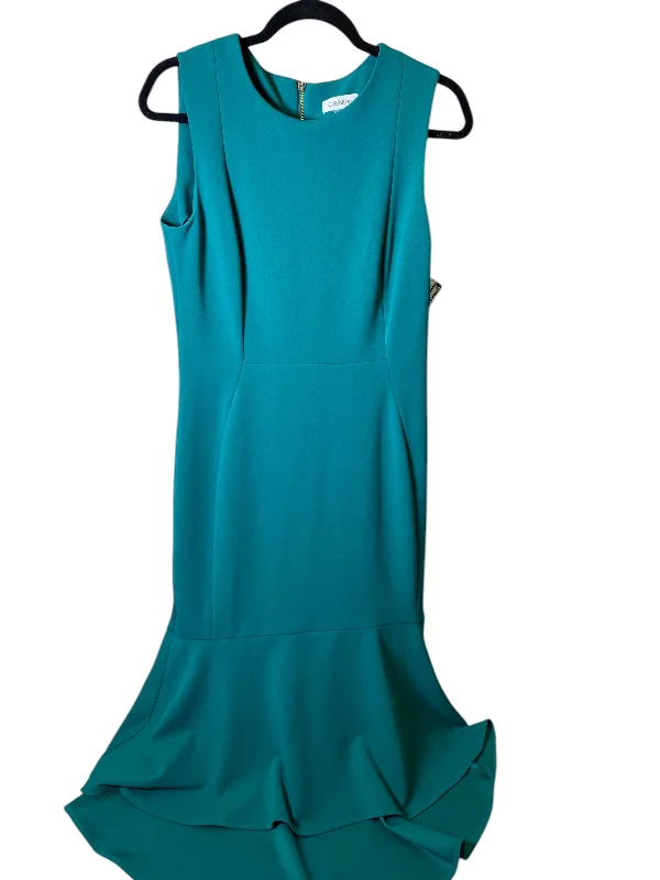 cocktail party dressDress Party Midi By Calvin Klein In Teal, Size: 10