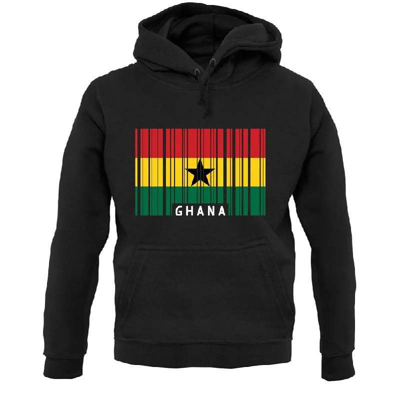 stylish pullover hoodieGhana Barcode Style Flag Unisex Hoodie