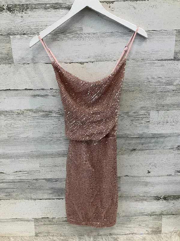 silk dressDress Casual Short By Clothes Mentor In Rose Gold, Size: S