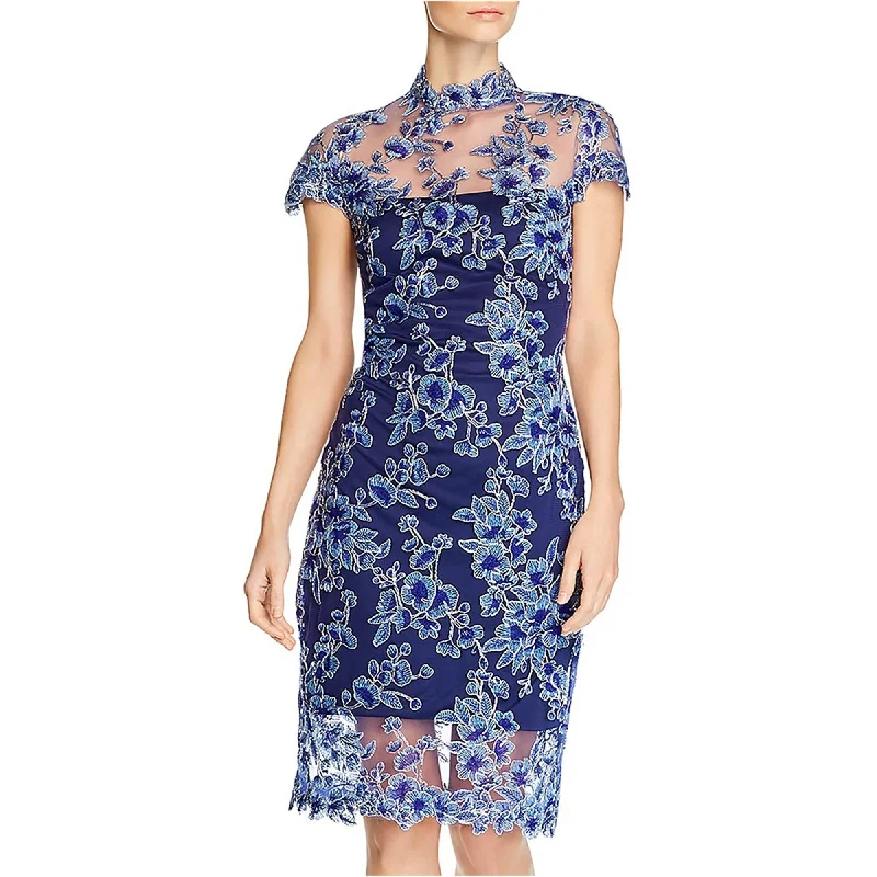 elegant shift dressTadashi Shoji Womens Floral Cocktail Dress, Blue, 10