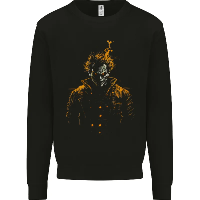 smooth fit athletic sweatshirtAn Evil Clown Halloween Horror Mens Sweatshirt Jumper