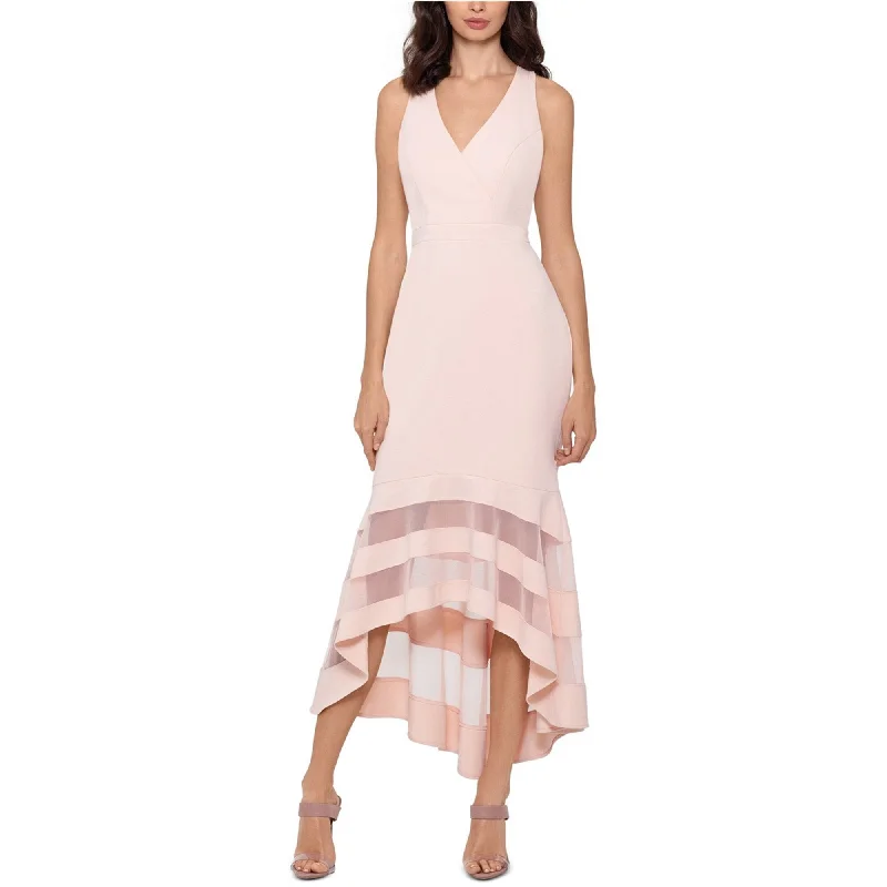 oversized dressXscape Womens Illusion Stripe Gown Dress