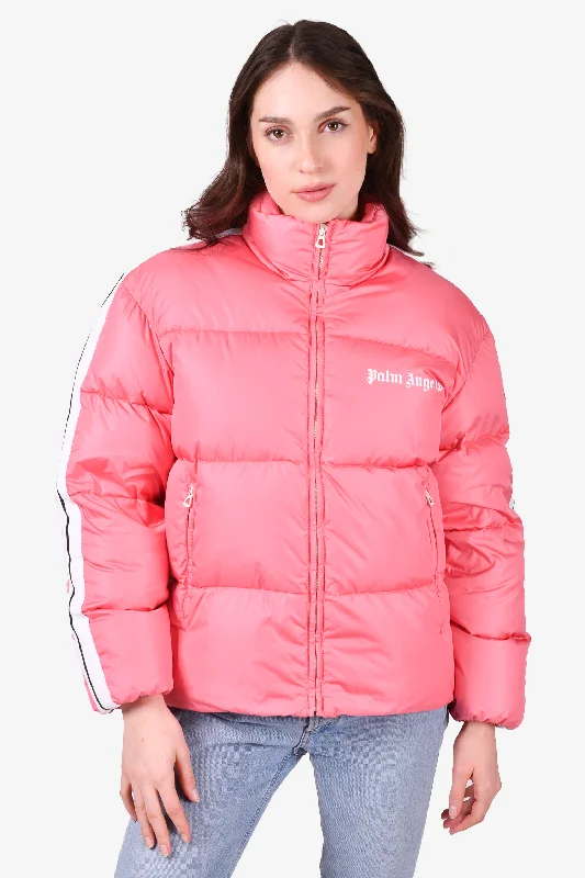 high-quality coatPalm Angels Pink Down Puffer Jacket Size S