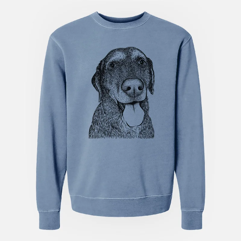 stylish performance hoodieBare Max the Labrador Retriever - Unisex Pigment Dyed Crew Sweatshirt