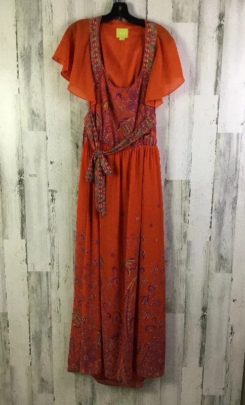 sleeveless dressDress Casual Maxi By Maeve In Orange, Size: M