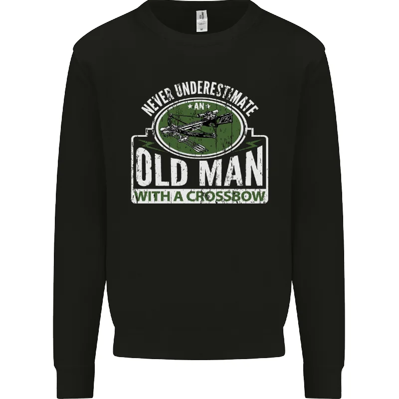 fashion gym hoodieAn Old Man With a Crossbow Funny Mens Sweatshirt Jumper