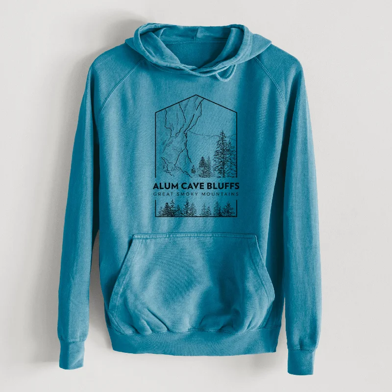 fashionable fitness sweatshirtAlum Cave Bluffs - Great Smoky Mountains National Park  - Mid-Weight Unisex Vintage 100% Cotton Hoodie