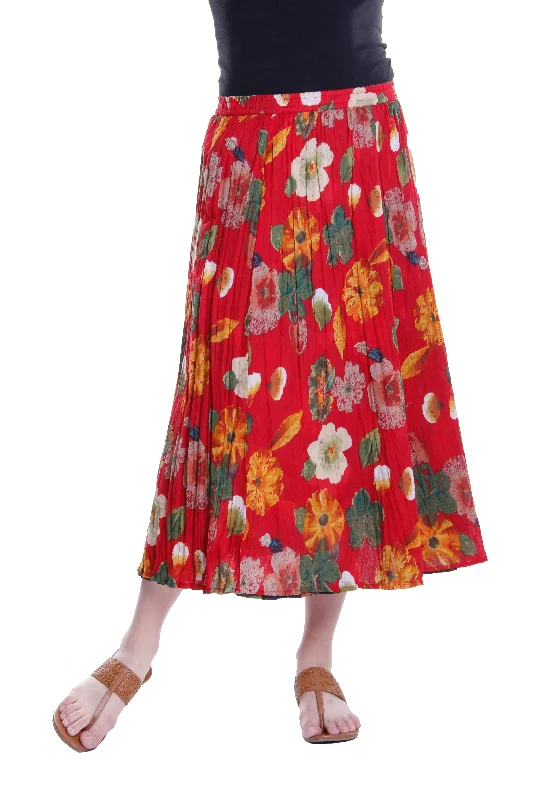 layered dressLa Cera Plus Size Crinkle Printed Reversible Skirt