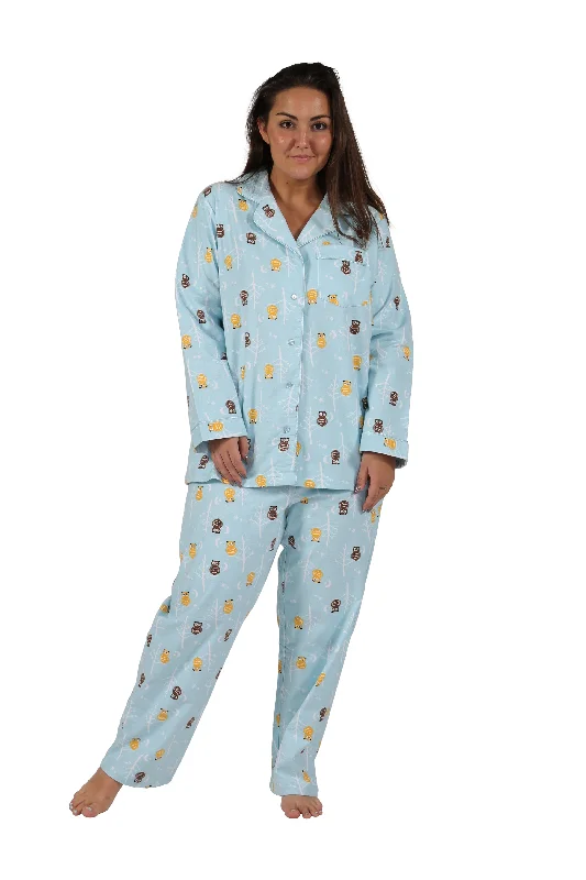 chic slip dressPlus Size La Cera Owl Print Pajama Set