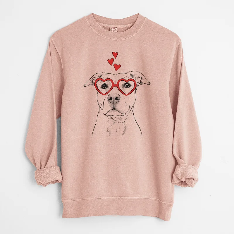 minimalist gym sweatshirtValentine Bailey the American Staffordshire Terrier - Unisex Pigment Dyed Crew Sweatshirt