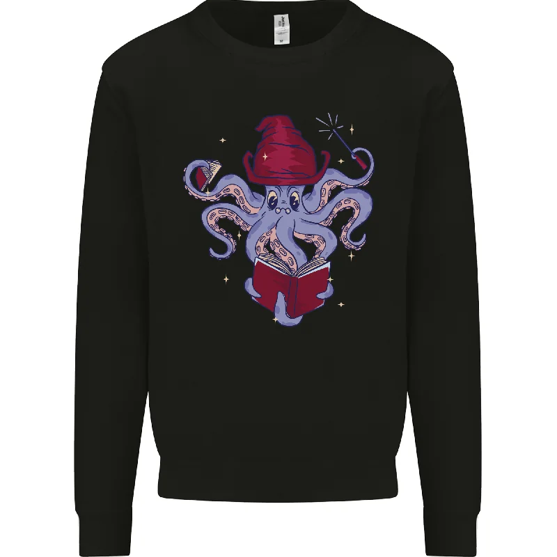 comfy workout sweatshirtAn Octopus Wizard Magic Magician Mens Sweatshirt Jumper