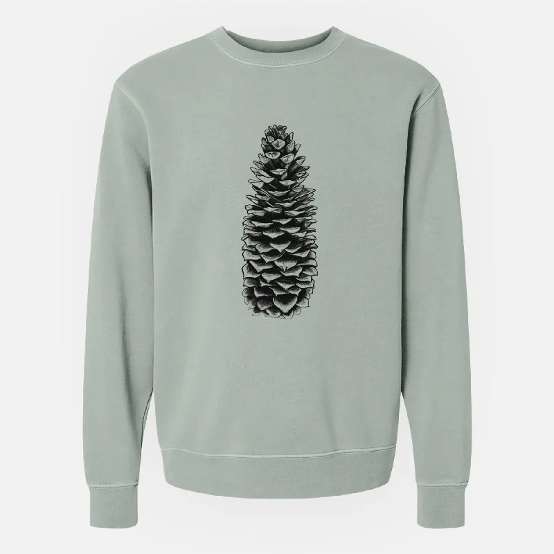 oversized gym sweatshirtSugar Pine Cone - Pinus lambertiana - Unisex Pigment Dyed Crew Sweatshirt