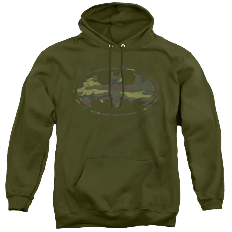 slim fit hoodieDc Batman Distressed Camo Shield - Pullover Hoodie