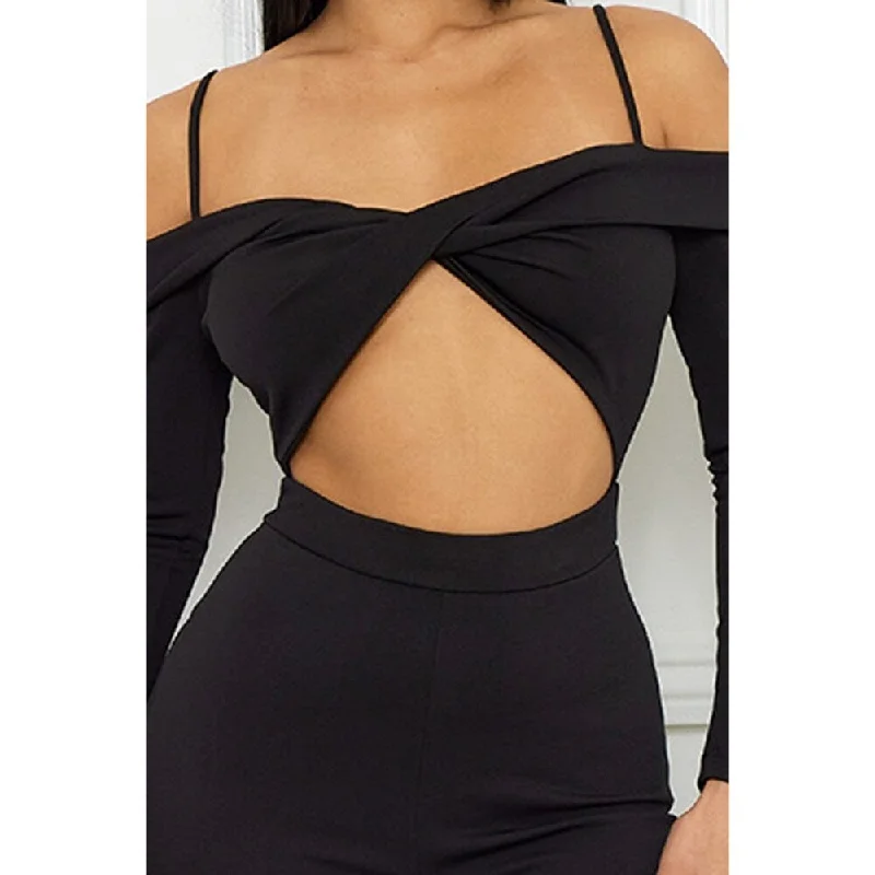 long sleeve dressOpen Shoulder Cutout Detail Jumpsuit