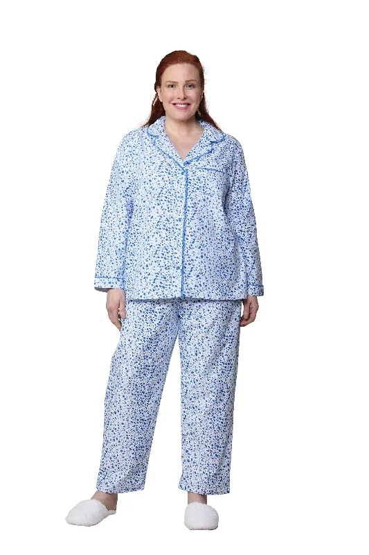 romantic dressPlus Size Flannel Long Sleeve Pajama Set