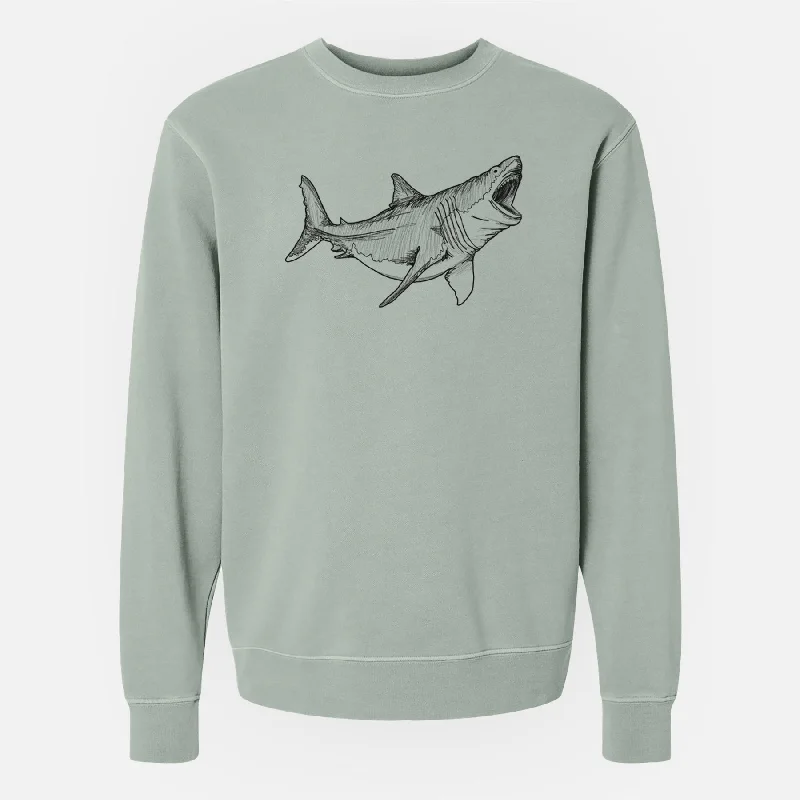 bold workout sweatshirtMegalodon - Otodus Megalodon - Unisex Pigment Dyed Crew Sweatshirt