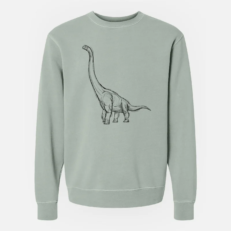 sleek gym hoodieApatosaurus Excelsus - Unisex Pigment Dyed Crew Sweatshirt