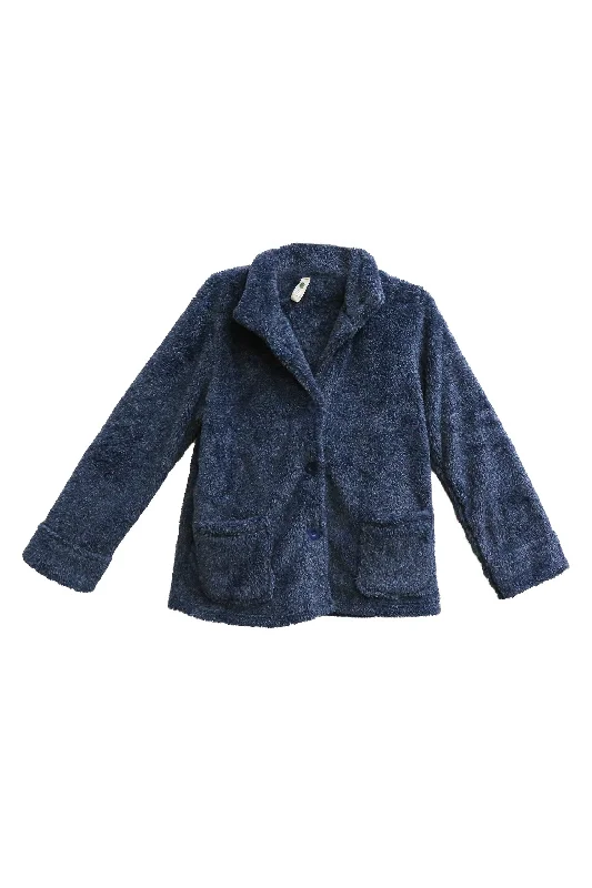 textured dressPlus Size LA CERA Women's Fleece Bed Jacket