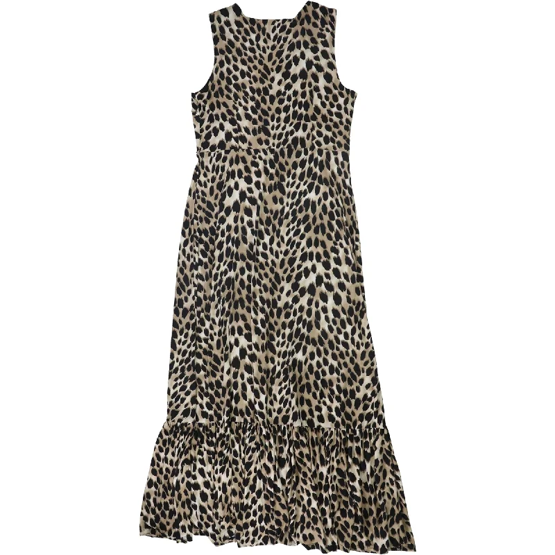 formal dressI-N-C Womens Leopard Print Maxi Dress, Brown, X-Small