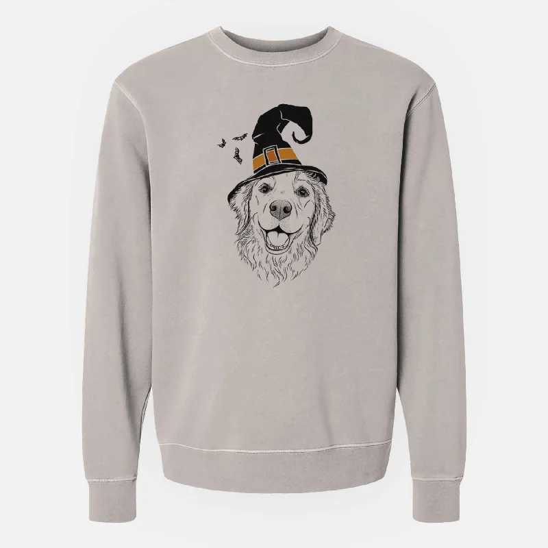 urban workout sweatshirtWitch Legend the Golden Retriever - Unisex Pigment Dyed Crew Sweatshirt