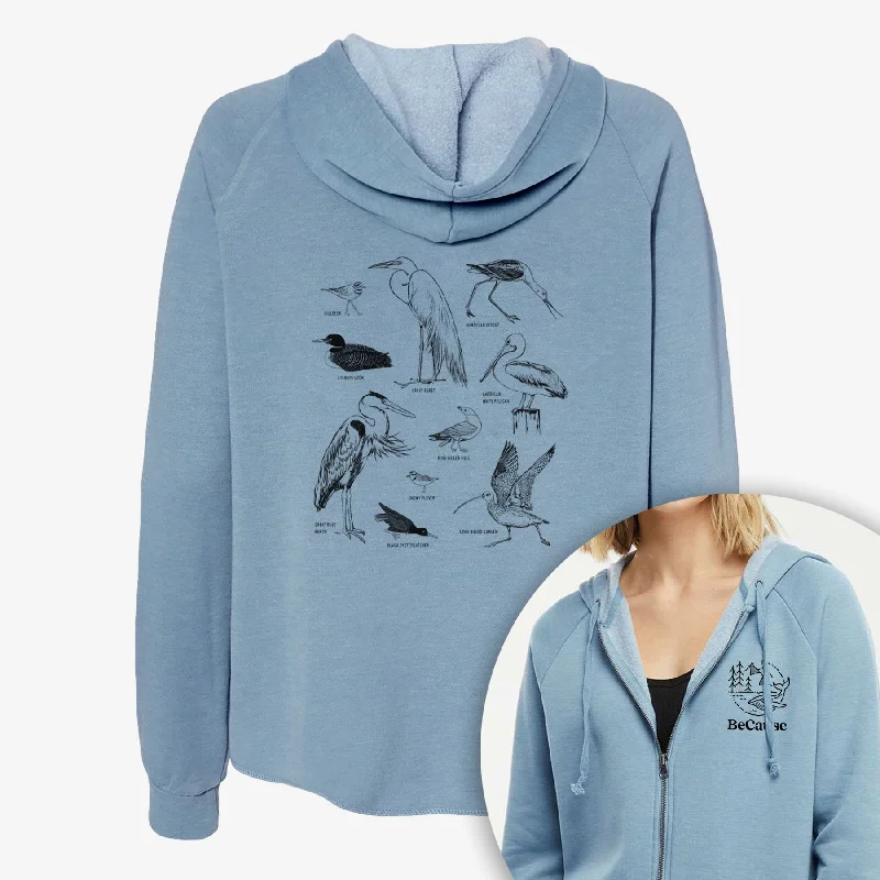 minimalist gym sweatshirtCalifornia Shorebirds - Women's Cali Wave Zip-Up Sweatshirt