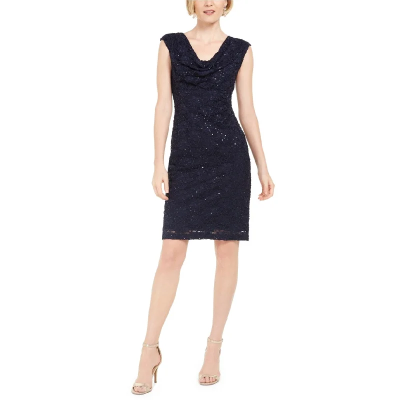 stylish dressConnected Apparel Womens Sequin Sheath Dress, Blue, 12