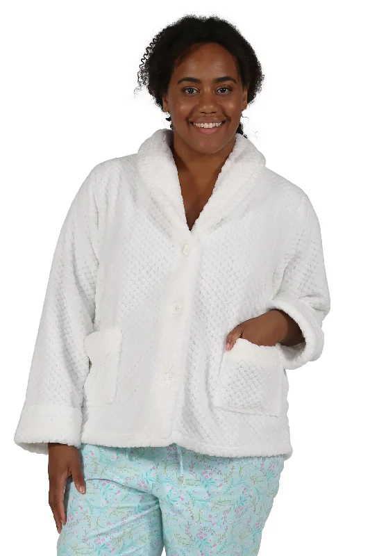 layered dressPlus Size Honeycomb Fleece Bed Jacket