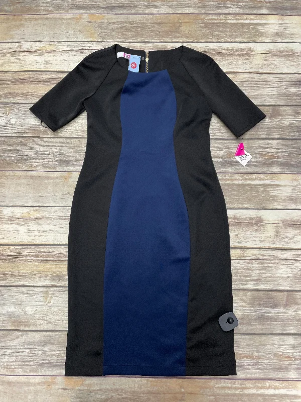 classic fit-and-flare dressDress Work By Cme In Black & Blue, Size: S