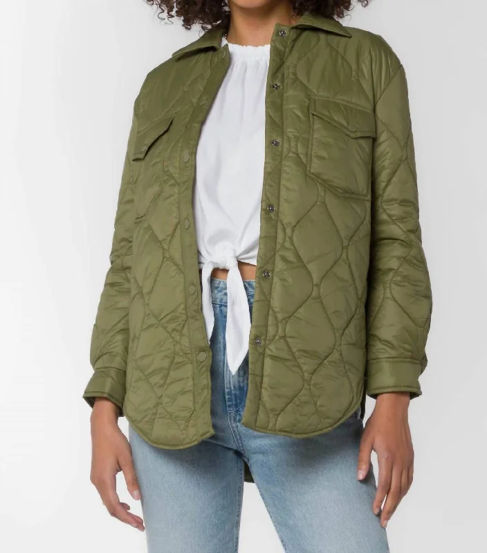 Eleanor Puffer Jacket In Olive