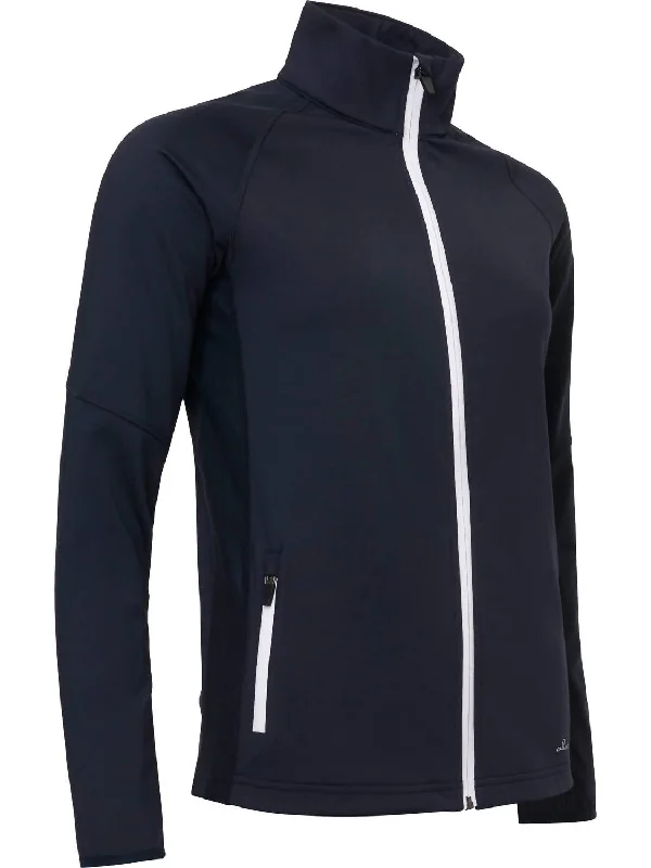 Women's Ashby Full-Zip Jacket With Pockets In Navy