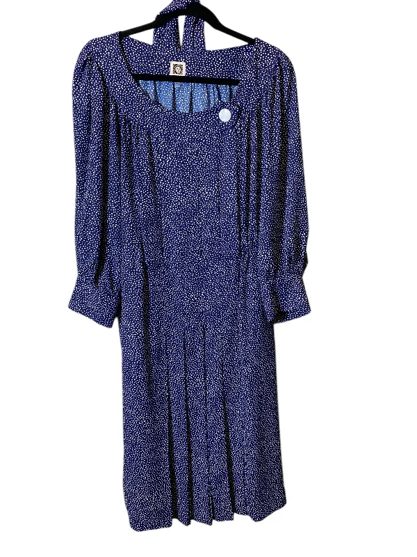 ruffle dressDress Casual Midi By Anne Klein In Blue, Size: L