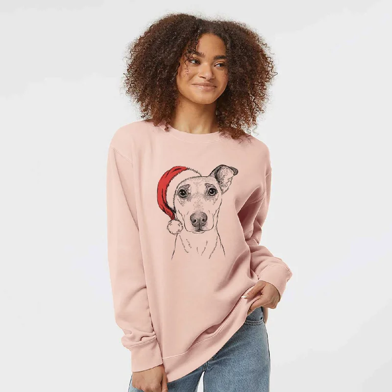 chic active hoodieSanta Georgie Rat the Terrier Mix - Unisex Pigment Dyed Crew Sweatshirt