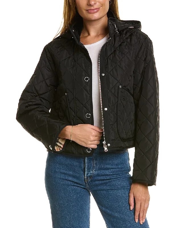 Burberry Diamond Quilted Cropped Jacket