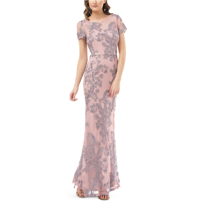 floral wrap dressJS Collection Womens Embroidered Gown Dress, Pink, 2