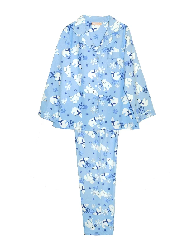 elegant evening dressFlannel Polar Bear Plus Size Pajama Set