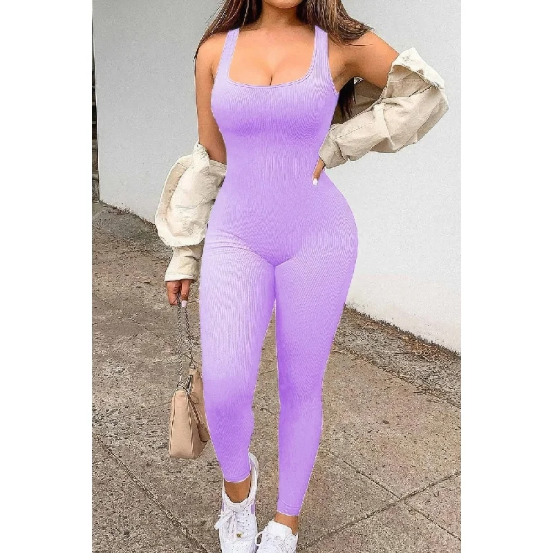 fitted dressSeamless Ribbed Tank Jumpsuit