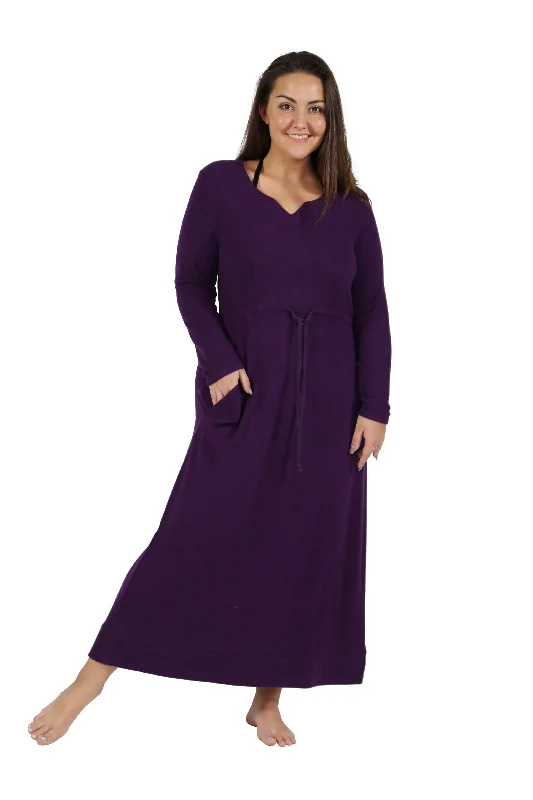 long-sleeve floral dressThe Comfort Collection Plus Size Maxi