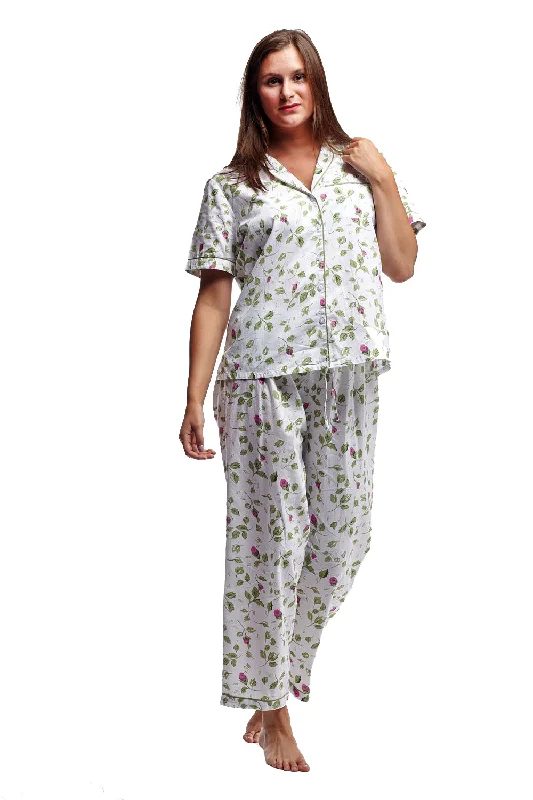 elegant maxi dressMint Floral Print Plus Size Pajamas