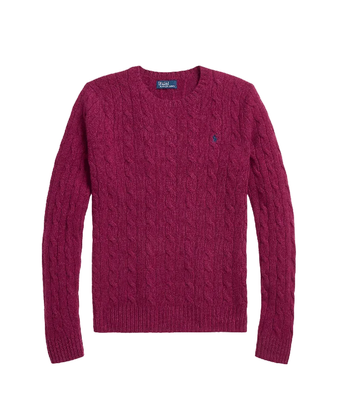 outdoor coatCable-knit Wool-cashmere Sweater - Purple