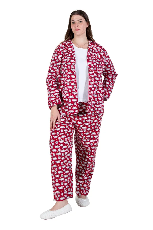 midi dressFlannel Sheep Print Plus Size Pajama Set