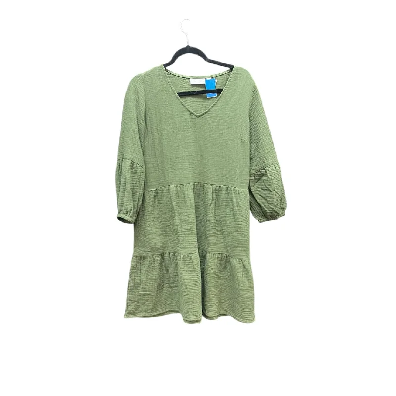 pleated dressDress Casual Short By Belle By Kim Gravel In Green, Size: S