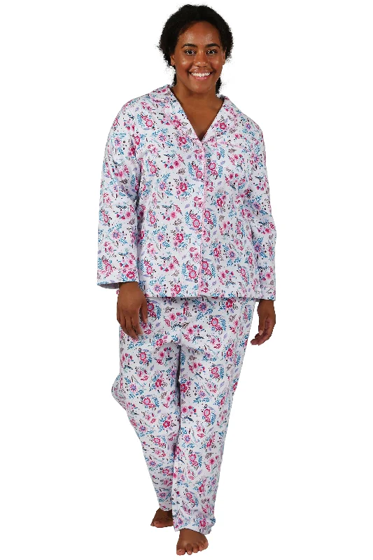 A-line dressFlannel Long Sleeve Plus Size Pajama Set