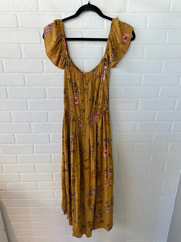 vintage dressDress Casual Midi By Kori America In Yellow, Size: S