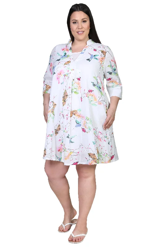 ashionable dressFloral Hummingbird Plus Size Sundress