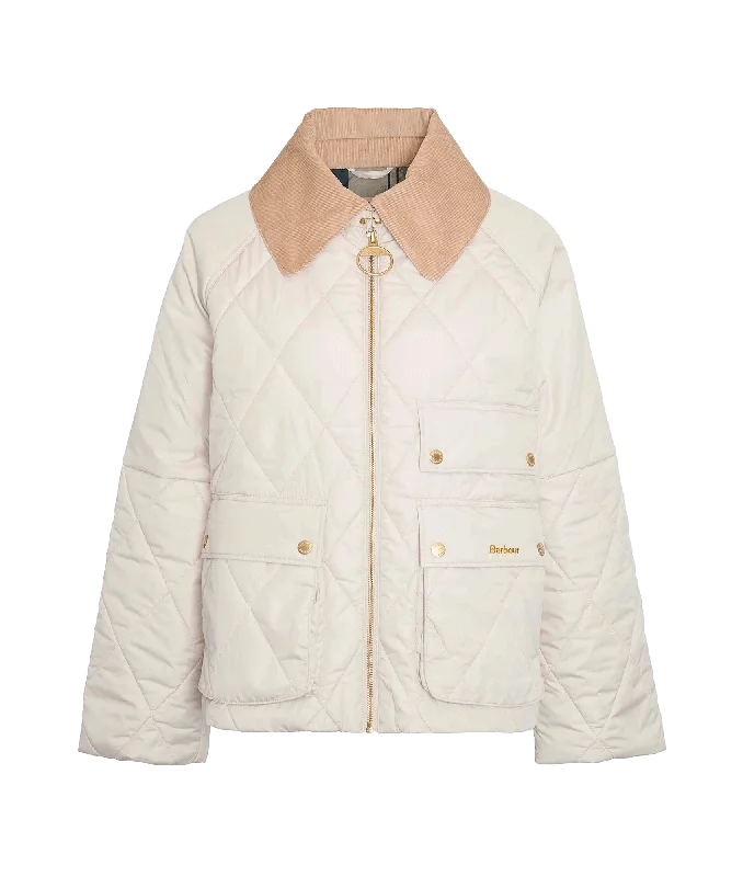 classic zip-up coatMilby Quilted Jacket - Cream