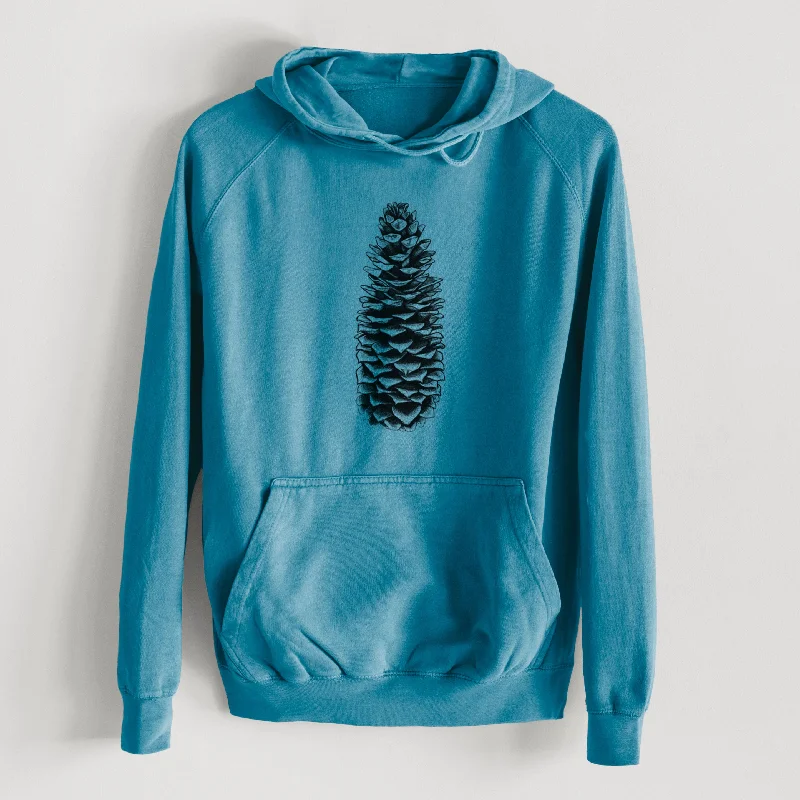 fashionable fitness sweatshirtSugar Pine Cone - Pinus lambertiana  - Mid-Weight Unisex Vintage 100% Cotton Hoodie