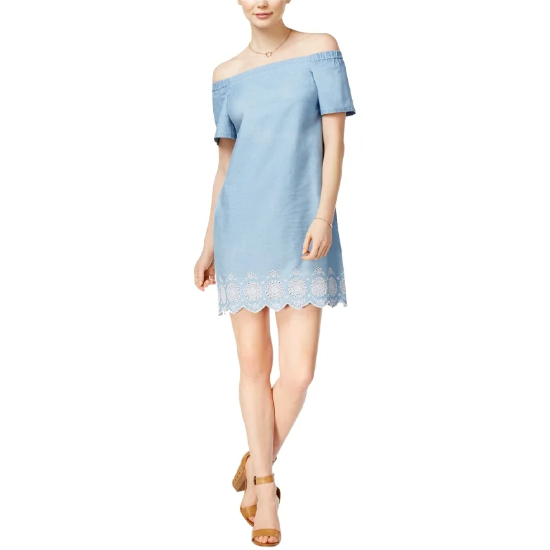 casual day dressmaison Jules Womens Embroidered Shift Dress, Blue, Small