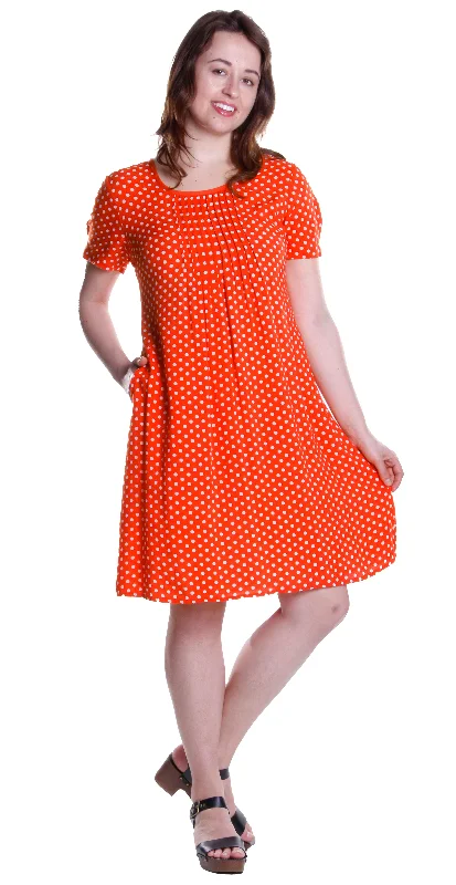 trendy wrap dressLa Cera Short Sleeve Polka Dot Dress