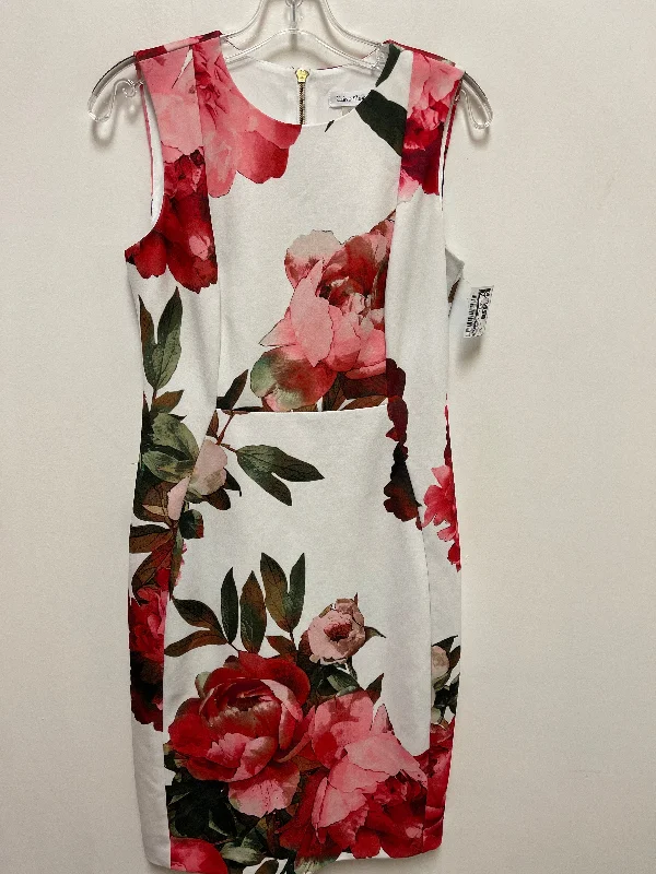 stylish party dressDress Casual Midi By Calvin Klein In Floral Print, Size: S