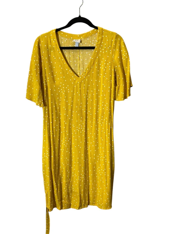 satin dressDress Casual Midi By A New Day In Yellow, Size: M